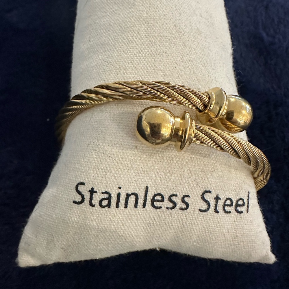 Gold Plated Stainless Steel Women’s Wrap Bracelet